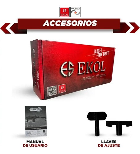 Pistola Co2 Ekol P95b 4.5mm Blowback Roni Culata Rebatible Negro 4.5 Mm - 9