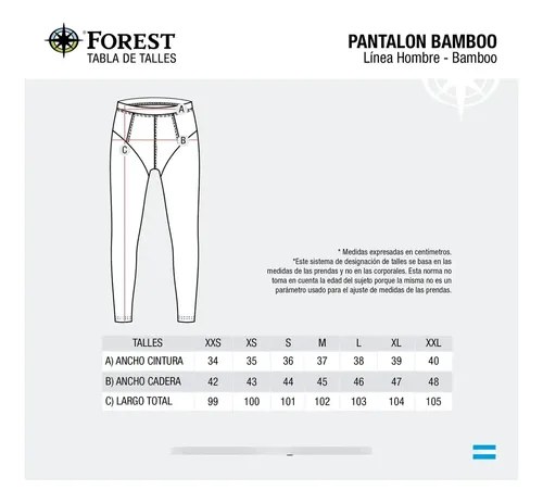 Pantalón Forest Bamboo Calza Térmica Blanca Hombre L - 4