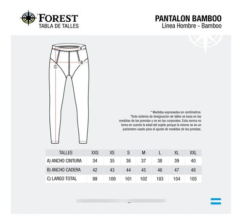 Pantalón Forest Bamboo Calza Térmica Blanca Hombre Xs - 4