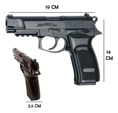 Pistola Bersa Thunder Pro + Pistolera + Balines + Co2 + Caja Negro 4.5 Mm - 8