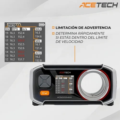 Cronografo Balístico Acetech Ac6000mkiii Bluetooth Chrony Color Negro - 10