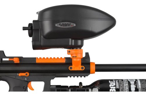 Rifle Escopeta Disuasiva Pcp .68 Sabre Mod Sl-r12 Negro Naranja 1727.2 Mm - 4