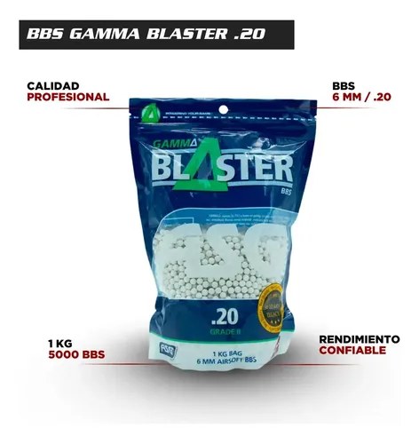 Balines Airsoft Asg Blaster Plasticos 6 Mm 0.20g Bolsa X 1kg - 6