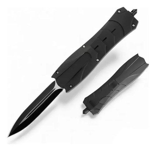 Navaja Automatica Frontal Otf Retráctil Rompe Vidrios Negro - 5