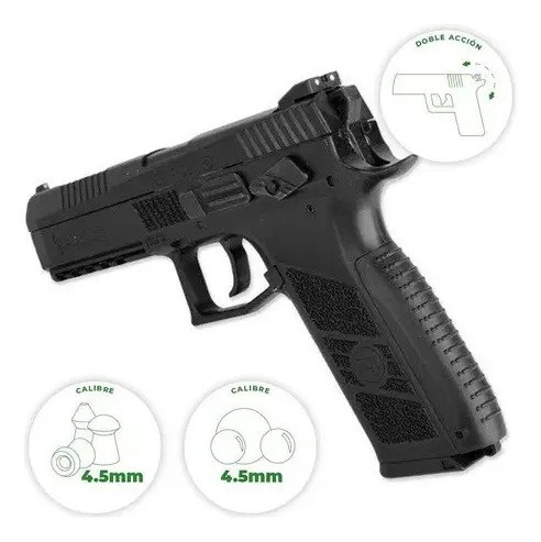 Pistola De Aire Comprimido Asg Cz P-09 Co2 4.5 Mm Blowback - 5