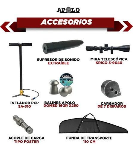 Rifle Pcp Pr900 Apolo Gen 2 5,5 Mm + Inflador 310 Bar+ Mira - 7