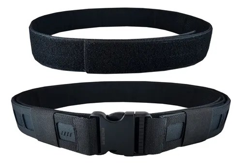 Cinto Cinturon Tactico Boer Molle Negro Laser Cut Orion Negro Lisa Xl (140 Cm) - 4
