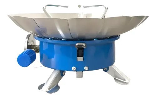 Anafe Portátil Plegable Con Rompe Viento Camping Gas Butano - 6