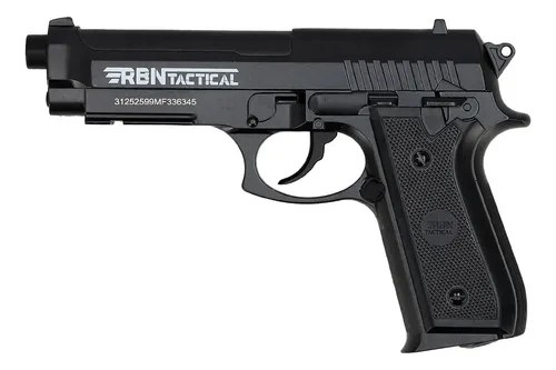 Pistola P92 4,5mm Polimero Corredera Fija Combo Laser Rbn Negro 4.5 Mm - 6