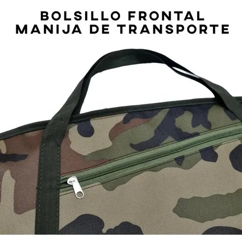 Funda Arma Larga Con Mira 110-125 Cm Acolchada Camuflada Zurdo/diestro Camuflado - 110 Cm - 4