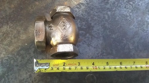 Antigua Válvula De Retención De Bronce A Clapeta 1 Pulgada - 9
