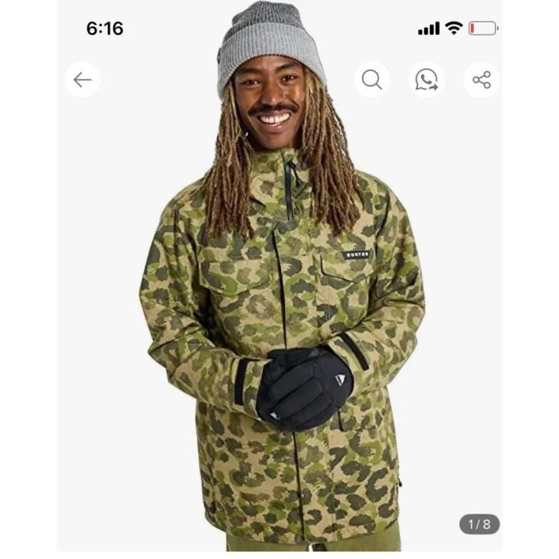 Campera Burton covert 10k camuflada Snow / sky