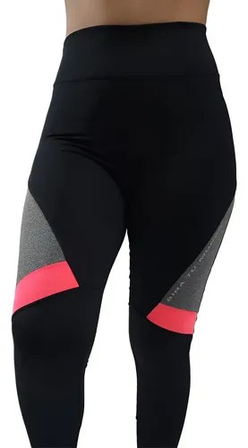 Calza Capri Pescadora Jp Sport Para Mujer Calce Ideal Negro Con Fucsia L - 5
