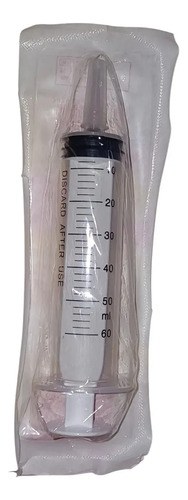 Jeringa 60ml Pico Cateter Con Tapa Sin Aguja X 5unidades 60 Ml - 5