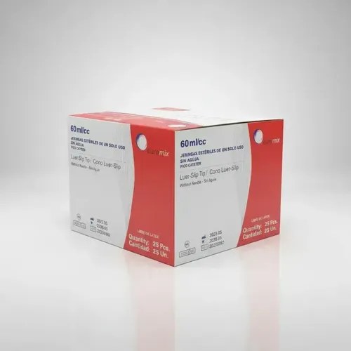 Jeringa 60ml Pico Cateter Con Tapa Sin Aguja X 5unidades 60 Ml - 7