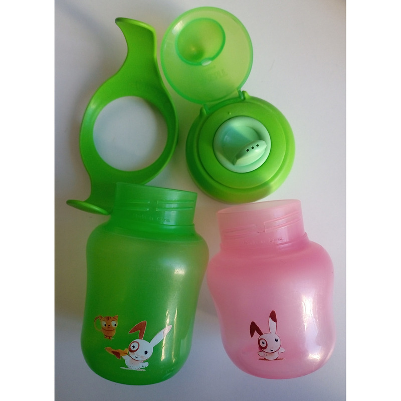 Lote 2 vasos de aprendizaje AVENT intercambiables - usados sin detalles