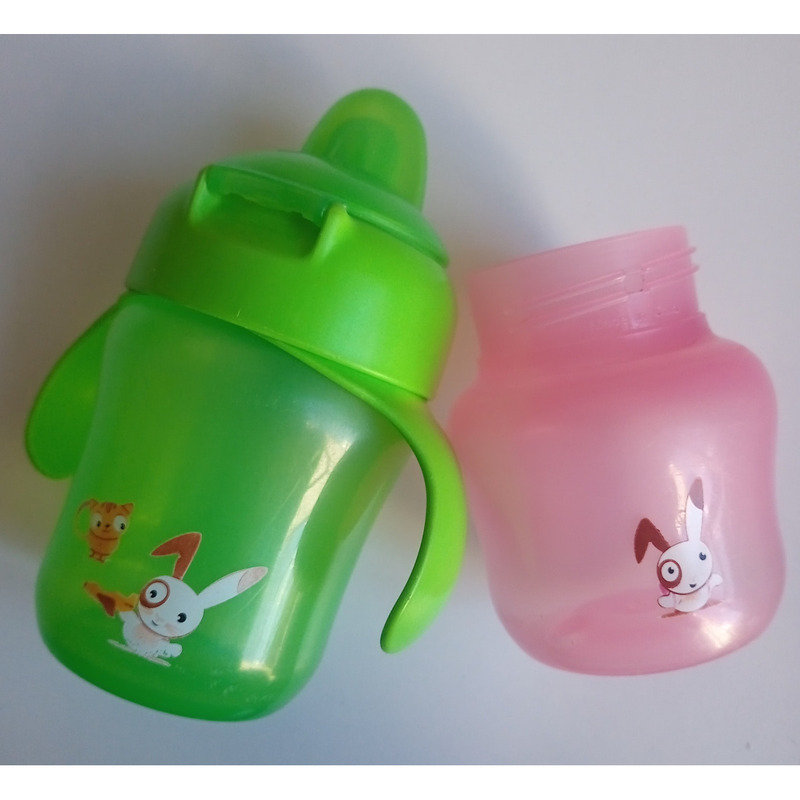 Lote 2 vasos de aprendizaje AVENT intercambiables - usados sin detalles - 2