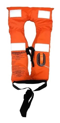 Salvavidas Poncho Niño Aquafloat Reglamentario Pna Silbato Naranja
