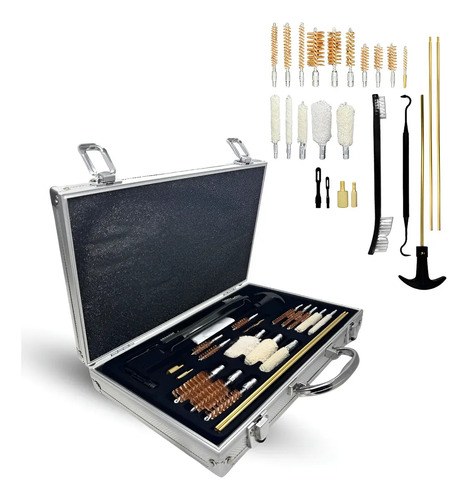 Kit Universal De Limpieza Para Armas Rifle 24 Piezas Estuche