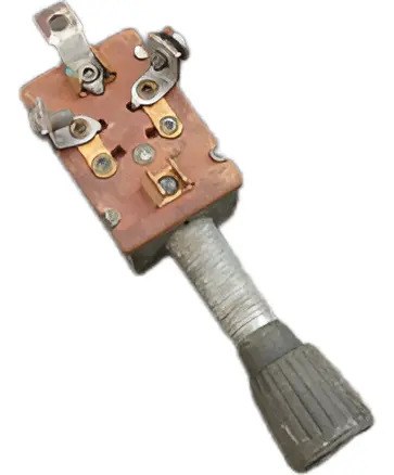 Tecla Llave Luz De Tirar 1 Punto Universal Made In U.s.a. Marrón / Gris (carcasa Y Perilla)