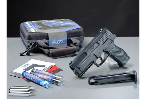 Pistola Umarex Co2 T4e Impax Px8 Cal. .68 Disuasiva Defensa Negro 17.272 Mm