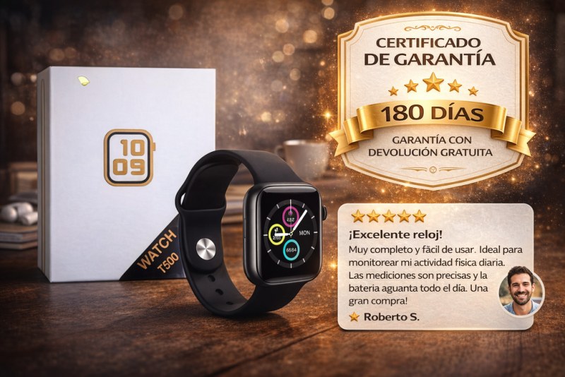 UNI-SmartWatch T500 (La perilla no tiene funcion, es decir rueda libre) - - 5