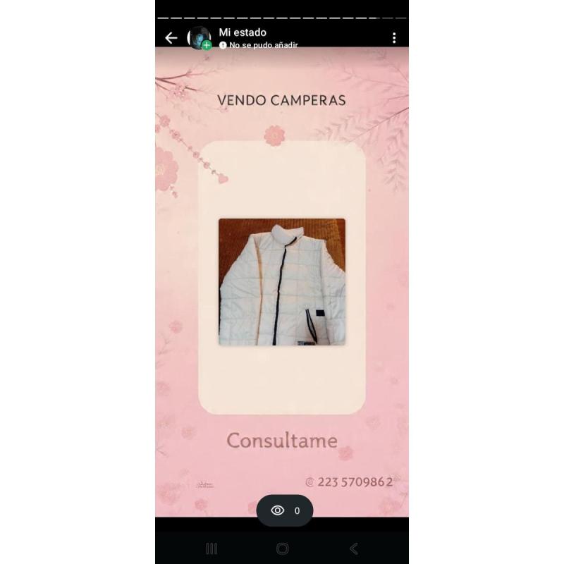 Campera patología blanca