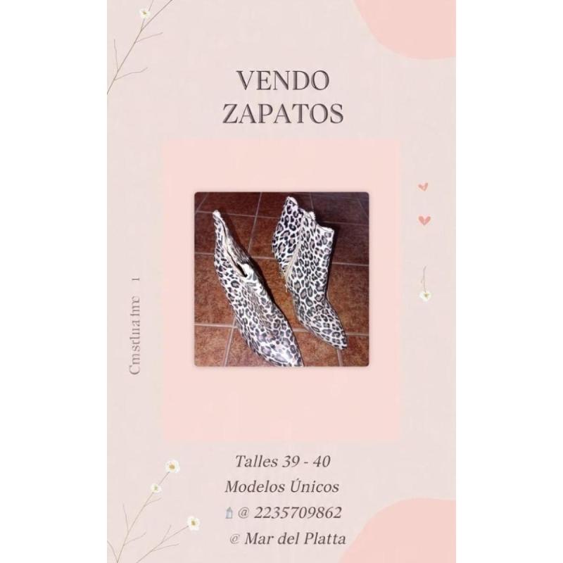 Botas tacos fino animal.print