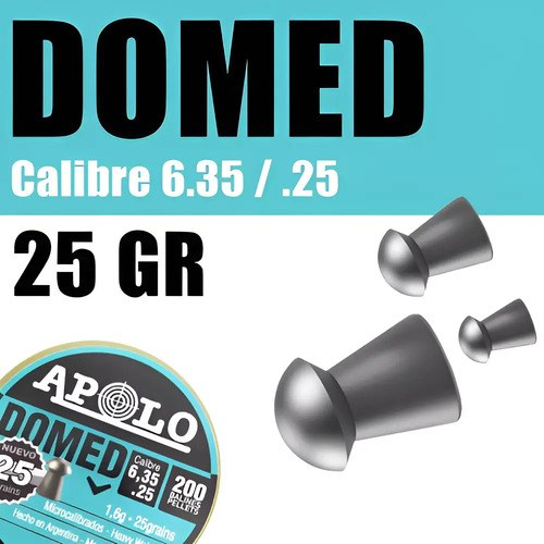 Lata Balines Apolo Domed 6.35 25 Gr X 200 Nuevo Modelo - 3