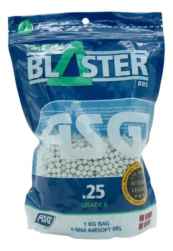 Balines Airsoft Asg Blaster Plasticos Bbs 6mm 0.25g X 1kg