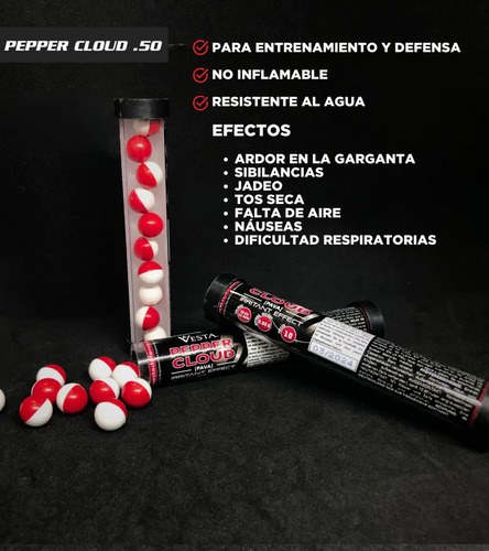 Postas De Pimienta Vesta Defense Cal.50 Defensa Personal - 4
