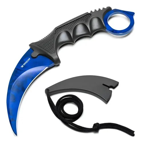 Cuchillo Karambit Con Filo Tactico Con Funda Defensa Razor