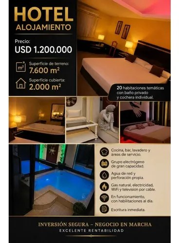 Hotel Alojamiento -excelente Rentabilidad Anual Recupera La Inversion