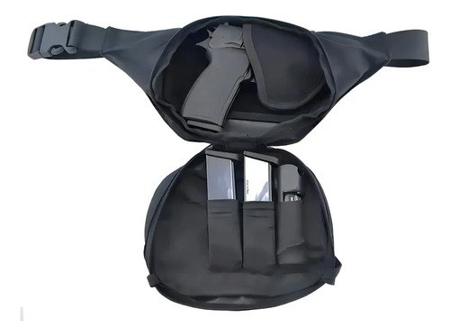 Houston 84 Color Negro Riñonera Tactica Porta Arma Ambidiestra