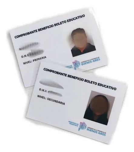 Boleto Estudiantil (impresión + Plastificado) Blanco
