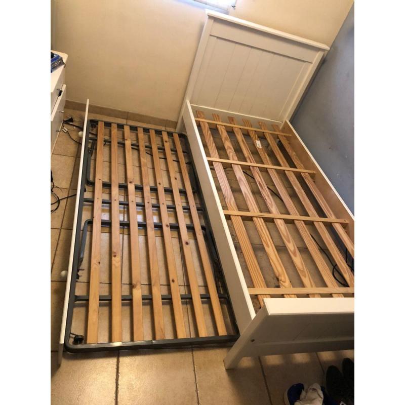 Cama De Madera c/ Carro Cama (Usada) - 2