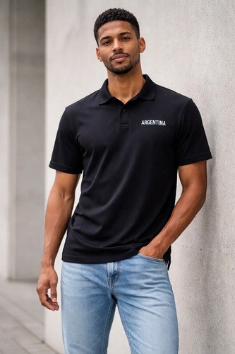 Chomba Argentina Sol De Mayo Unisex Negro Argentina Sol De Mayo L Bordado