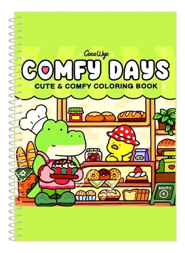 Cuaderno Kawaii A4 Espiral Para Colorear Ámbar Violeta