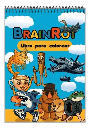Cuaderno Para Colorear Brainrot Tralalero Tralala Tsum Tsu Brain Root