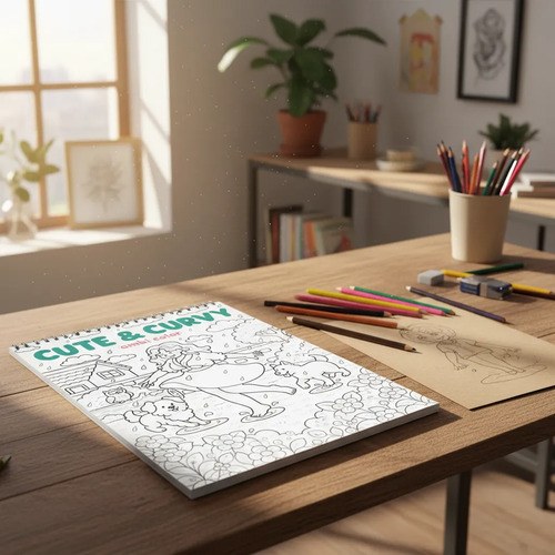 Cuaderno Para Colorear Curvy Cuties Cute & Curvy Cute And Curvy - 4