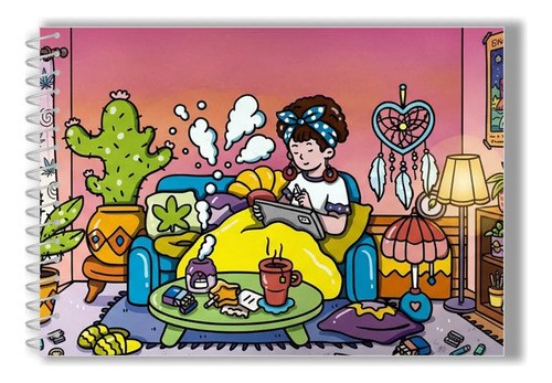 Cuaderno Para Colorear Stoner Moments Cats Life (adultos)