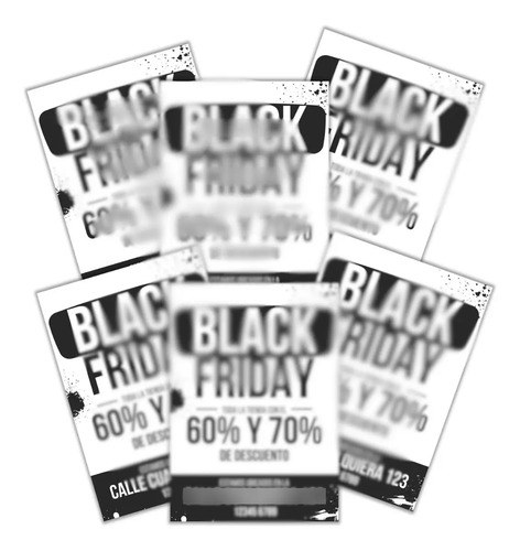Folletos Flyers Volantes Blanco Y Negro 1 Lado 10x14cm X 100