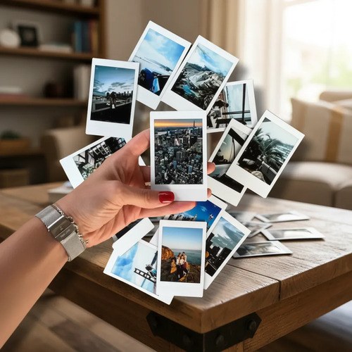 Impresión De Fotos Polaroid O Mini Polaroid Papel Foto Pack - 8