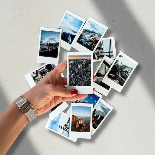 Impresión De Fotos Polaroid O Mini Polaroid Papel Foto Pack Color Blanco Mini Polaroid X 12un - 4