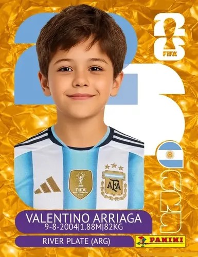 Imprimible Figurita Mundial 2026 Personalizada Con Foto - 3