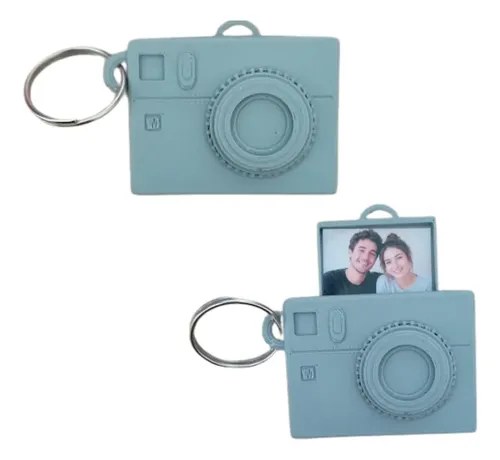 Llavero Cámara Con Foto Personalizado Día Del Amigo Clásica Gris