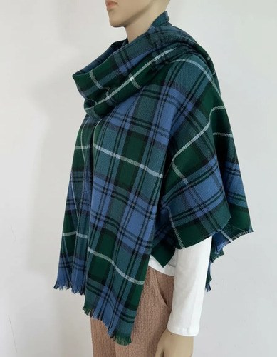 Pashmina Nube Super Abrigadas Y Suaves Azul Verde 18 Único - 6