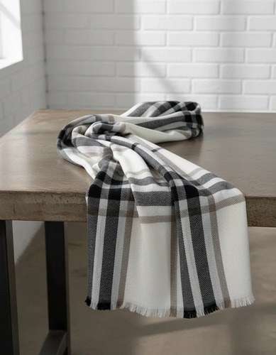 Pashmina Nube Super Abrigadas Y Suaves Blanco Y Gris 05 Único