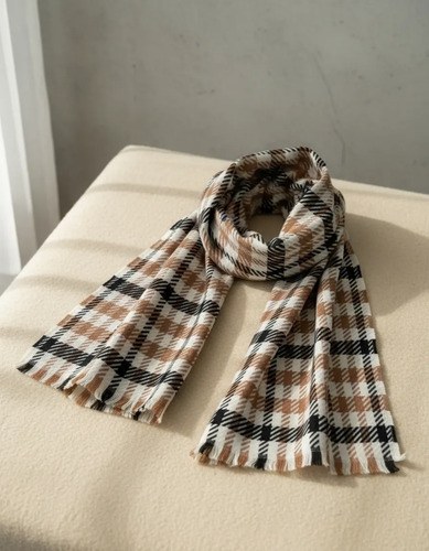 Pashmina Nube Super Abrigadas Y Suaves Marron Blanco Negro 15 Único