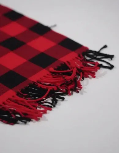 Pashmina Nube Super Abrigadas Y Suaves Rojo Y Negro 21 Único - 4